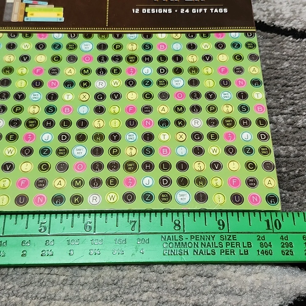 LITERARY LIFE WRAPPING PAPER BOOK-STYLE 12 DESIGNS + 24 GIFT TAGS 2015 NWT